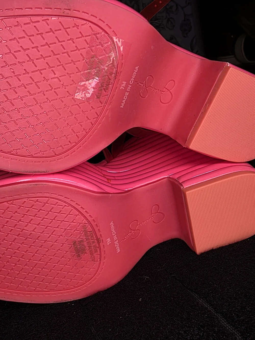 Jessica Simpson Neon Pink Platform Wedge Sandals